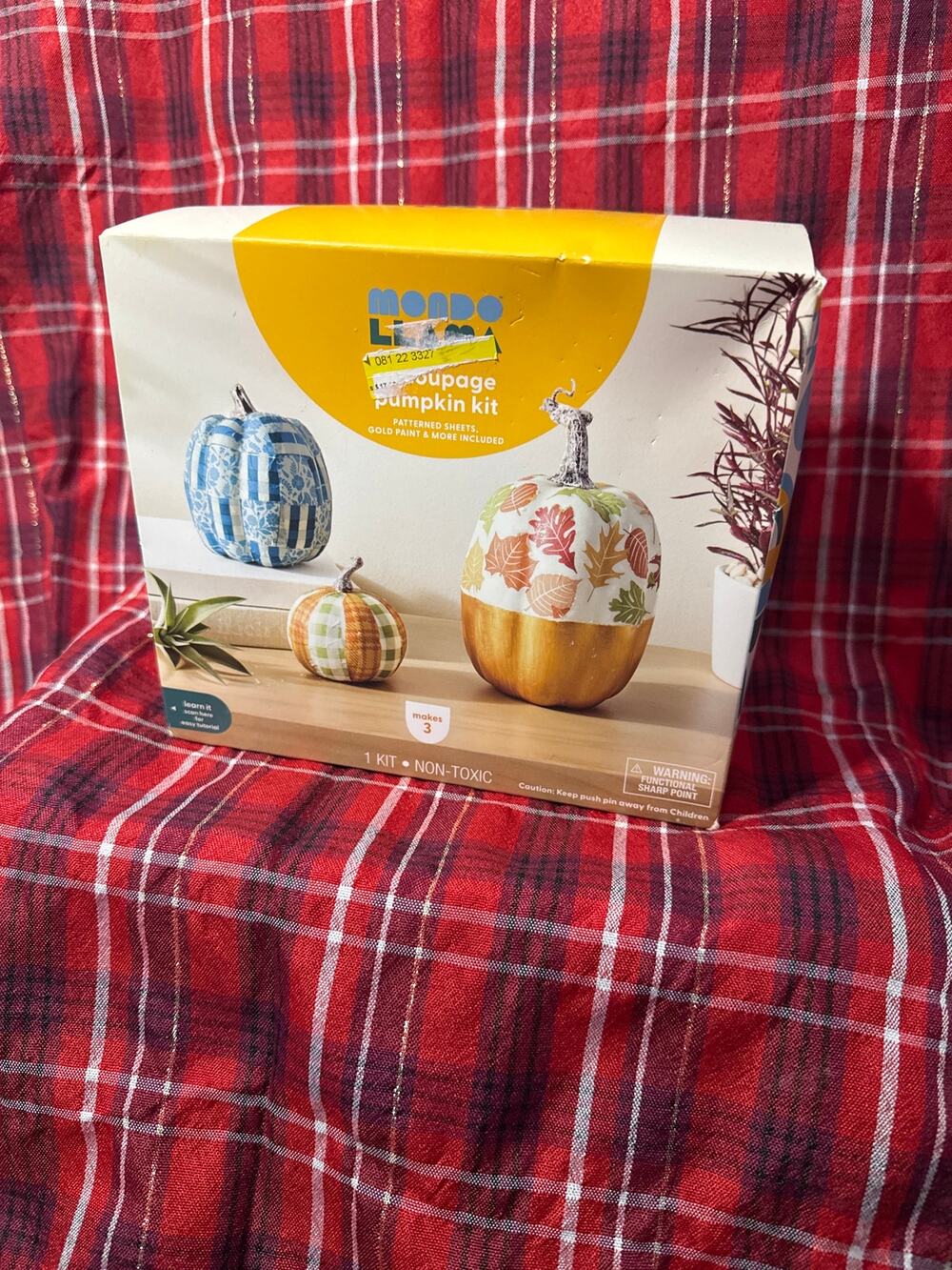 Mondo Llama Decoupage Pumpkin Craft Kit
